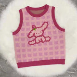 Pastel Gothic Lolita Harajuku Style Clothing Strawberry Big Ear Dog Sweater Vest