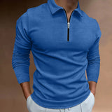 Polo Shirts Long-Sleeve Zipper Polo Shirt Men's T-shirt Top