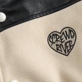 Letterman Jacket Outfit Senior Jackets Varsity Baseball Coat Stitching Jacket Men's Lapel Baseball Uniform