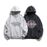 Man Fall Winter Outfis Winter Printed Hoodie Men's Unisex Style Loose Fleece-Lined Casual Hoodie