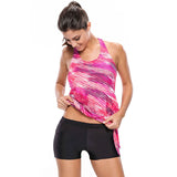 Women Plus Size Swimwear Tankinis Conservative Print Sleeveless Skinny Slimming Swimsuit