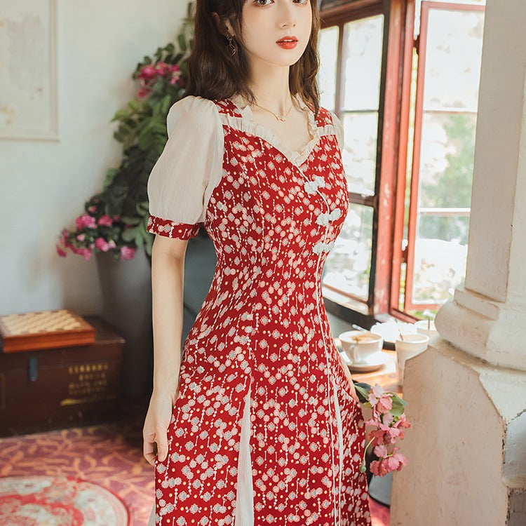 Women's Cottagecore Dress Graceful Princess Dress