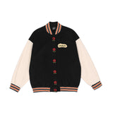 Letterman Jacket Outfit Senior Jackets Varsity Baseball Coat Letter Embroidery Contrast Color Baseball Uniform Men's Jacket Trend