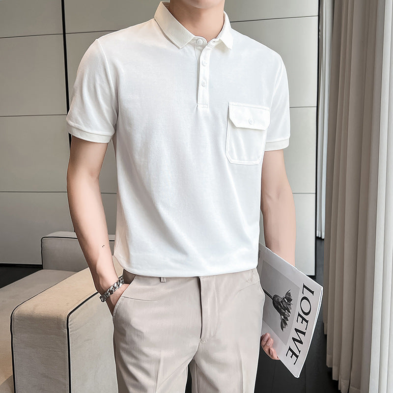 Men Polo Shirts Lapel T-shirt