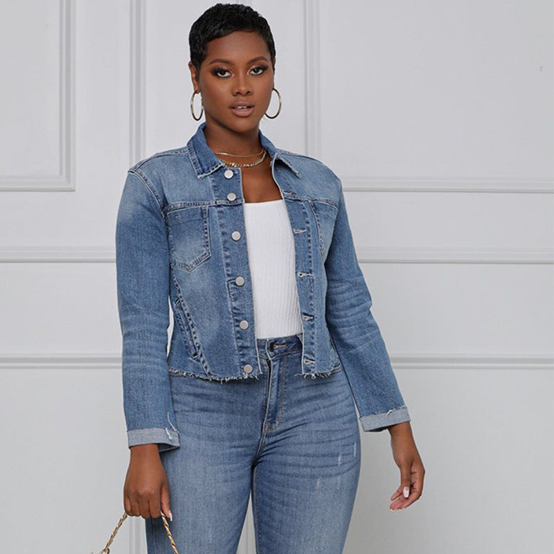 Women Denim Jacket Women Slim Short Jacket
