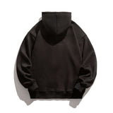 Man Fall Winter Outfis Autumn and Winter Bear Hooded Fleece Lined Sweater Men's Retro Loose Couple Casual Jacket