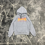 Thrasher T Shirt Loose Printed Elegant Flame Burning Sweater Fleece-Lined Couple Style