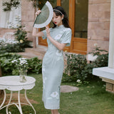 Women Cottagecore Dress Vintage Women's Cheongsam Women's Long Dress