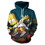 The Simpsons Hoodie Cartoon Series 3D Digital Printing Sweater