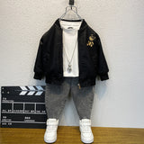 Toddler Boys Jackets Boy's Leather Jacket Coat Children