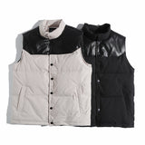 Man Fall Winter Outfis Winter Vintage Contrast Color Vest Man Cityboy Sleeveless Jacket