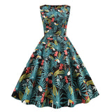 Vintage Empire Waist Dress Women's Printed Dress Party Dress