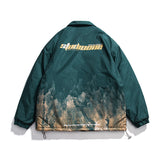 Man Fall Winter Outfis Winter Clothes Hip Hop Print Puffer Jacket Coat Boys Loose Casual Cotton-Padded Clothes