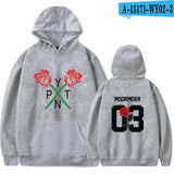 Black Rose Hoodie Payton Moormeier Printed Series Men's and Women's Hooded Sweater Autumn and Winter