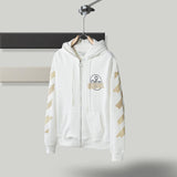 Off White Hoodie Hooded Sweater Casual Zipper Long Sleeve Clothing Owt