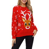 Ugly Christmas Sweater Reindeer Sweater Women's Autumn and Winter Jacquard Sweater