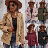 Women Sherpa Jacket Thick Coat Autumn Winter Sweater Fleece Shirt