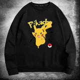 Men and Women Pokemon Pikachu Hoodie Crew Neck Pullover Sweatshirt