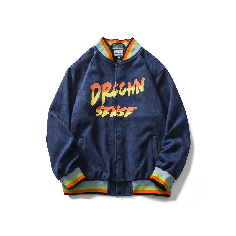 Letterman Jacket Outfit Senior Jackets Varsity Baseball Coat Vintage Loose Coat