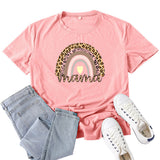 Boy Mama T Shirt Rainbow Mama Pattern Printed T-shirt