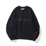 Fear Of God Fog Sweatshirt Essentials Double Line Brushed Hoody Tide Brand Letters
