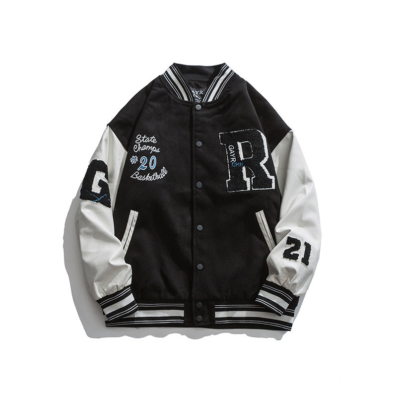 Letterman Jacket Outfit Senior Jackets Varsity Baseball Coat Autumn and Winter Trendy Top for Men