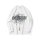 Slogan Graphic Hoodie Autumn and Winter Men and Women Same Letter Print Top