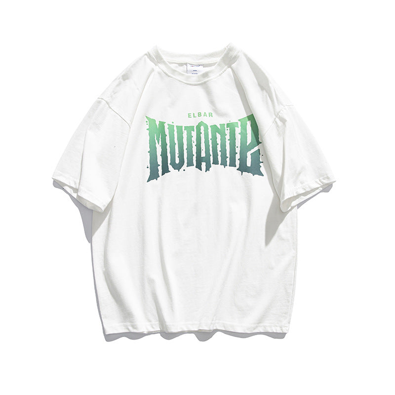 Men's T-shirt Summer Printed Short-Sleeved Street Casual T-shirt Loose round Neck Men's Clothing