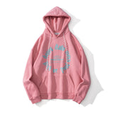 Slogan Graphic Hoodie Autumn and Winter New Fleece-Lined Warm Coat