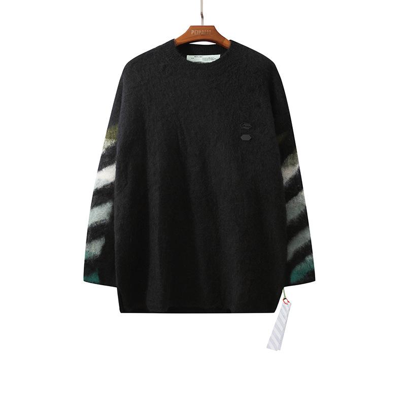 Off White Sweater Large Size Casual Arrow Men Owt Casual Fashionable