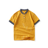 Children Boy Polo Shirts Children T-shirt Summer V-neck Short Sleeve T-shirt Short Sleeve
