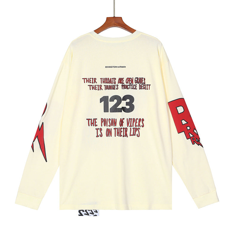 Rrr123 Sweatshirt Printed Apricot round Neck round