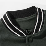 Letterman Jacket Outfit Senior Jackets Varsity Baseball Coat PU Leather Stitching Baseball Uniform Jacket