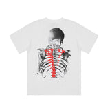 Pop Smoke Vlone King of New York T Shirt Punk Skull Letter Cotton