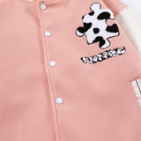 Letterman Jacket Outfit Senior Jackets Varsity Baseball Coat Baseball Uniform Men's Loose Stand-up Collar Jacket