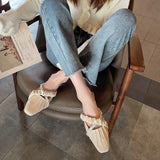Nude Pumps Block Heel Vintage High Heels