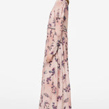 Women Dresses V-neck Button Print Loose Floral Long Sleeve Fashion Formal Dress