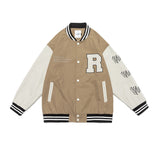 Letterman Jacket Outfit Senior Jackets Varsity Baseball Coat Men's Casual Baseball Uniform
