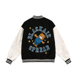 Letterman Jacket Outfit Senior Jackets Varsity Baseball Coat Men's Loose Stand Collar Jacket Jacket
