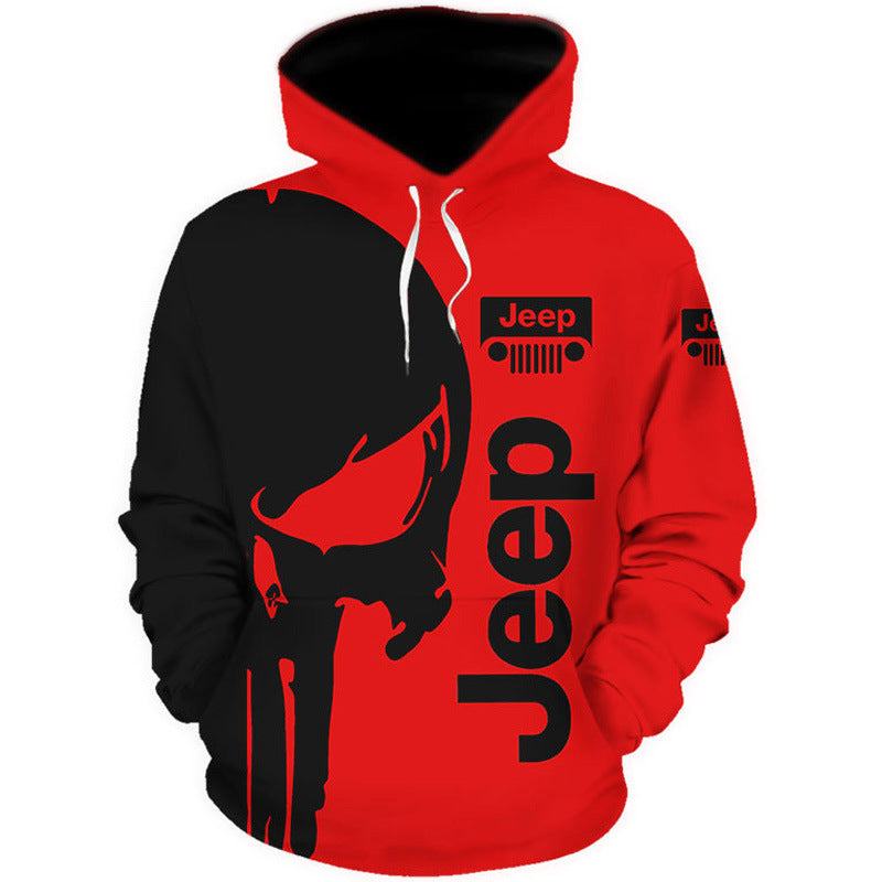 Skull Hoodie Autumn Sweater Skull Pattern Pullover Hooded Sweatshirt