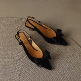 Nude Wide Fit Block Heels Bowknot Sandals