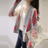 Preppy Aestitic Outfits Knitwear Women's V-neck