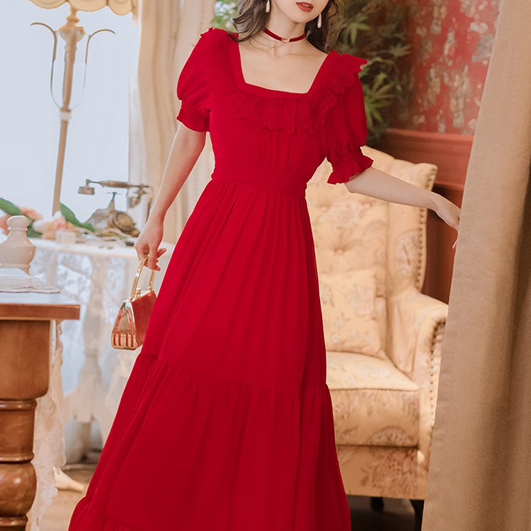 Women 'S cottagecore Dress Vintage Dress Summer Beach Dress For Women