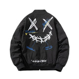 Varsity Jacket Embroidered Casual Stand Collar Baseball Uniform for Men