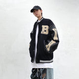 Varsity Baseball Jacket for Men Coat Autumn Hip Hop Baseball Uniform Loose Jacket