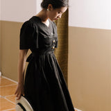 Women's cottagecore Dress Vintage Dress Women's Summer Midi Dress