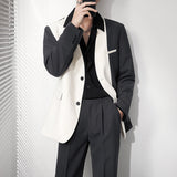 Seersucker Suit Loose Suit Coat Men's Suit