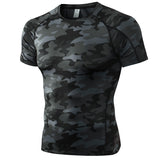 Moisture Wicking Shirts Men's Short Sleeve Fitness Sports Running Training Wear Stretch Quick Drying Clothes