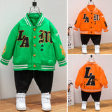 Toddler Boys Jackets Children's Baseball Uniform Spring and Autumn