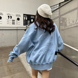 We11done Hoodie Long Sleeve Three-Dimensional Relief Loose round Neck Men's Women's Pullover